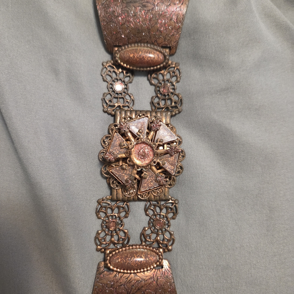 Vintage Copper Glitter Bracelet